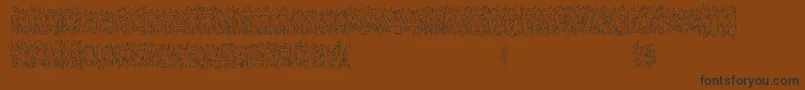 OaklandHills1991 Font – Black Fonts on Brown Background