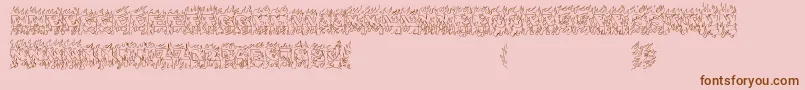 OaklandHills1991 Font – Brown Fonts on Pink Background