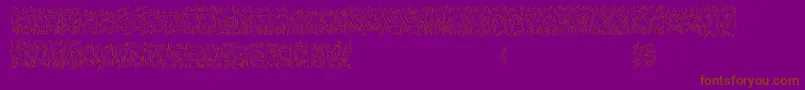 OaklandHills1991 Font – Brown Fonts on Purple Background