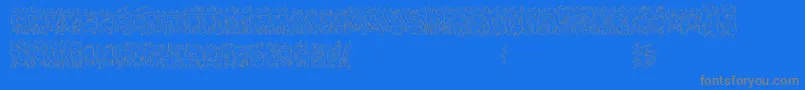 OaklandHills1991-Schriftart – Graue Schriften auf blauem Hintergrund