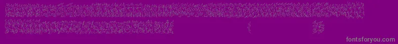 OaklandHills1991-Schriftart – Graue Schriften auf violettem Hintergrund