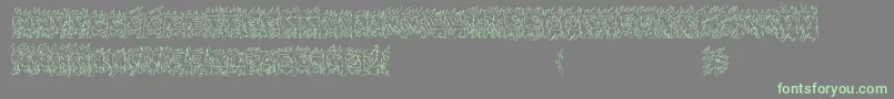 OaklandHills1991 Font – Green Fonts on Gray Background