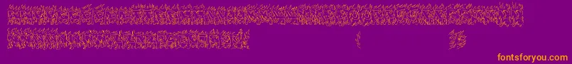 OaklandHills1991 Font – Orange Fonts on Purple Background