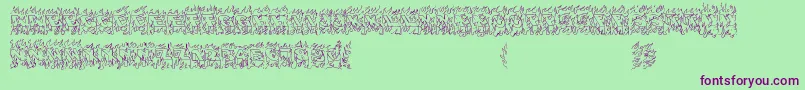 OaklandHills1991 Font – Purple Fonts on Green Background