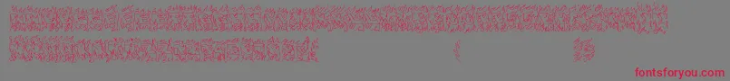 フォントOaklandHills1991 – 赤い文字の灰色の背景