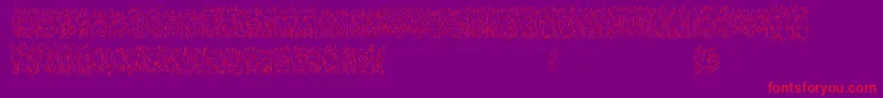 OaklandHills1991 Font – Red Fonts on Purple Background