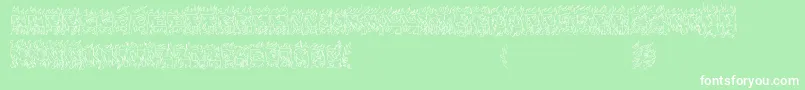 OaklandHills1991 Font – White Fonts on Green Background