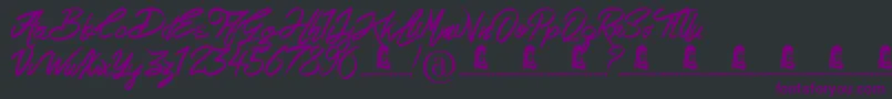 LoveRock Font – Purple Fonts on Black Background