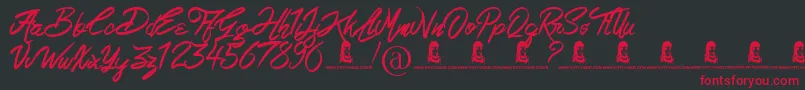 LoveRock Font – Red Fonts on Black Background