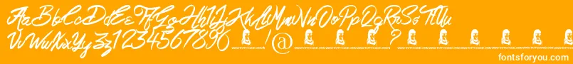 LoveRock Font – White Fonts on Orange Background