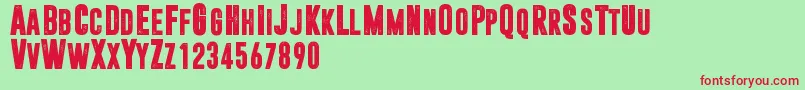 Dreamwalker Font – Red Fonts on Green Background