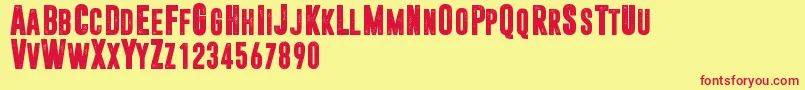 Dreamwalker Font – Red Fonts on Yellow Background