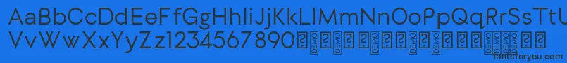 DylangothicRegular Font – Black Fonts on Blue Background