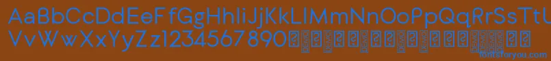 DylangothicRegular Font – Blue Fonts on Brown Background