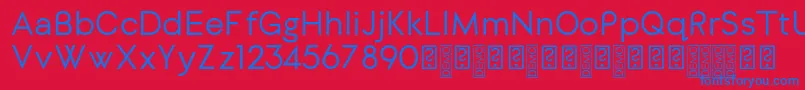 DylangothicRegular Font – Blue Fonts on Red Background