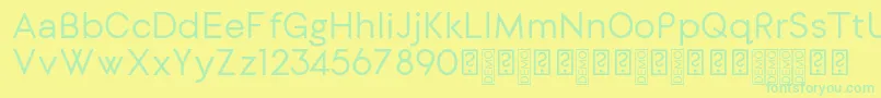 DylangothicRegular Font – Green Fonts on Yellow Background