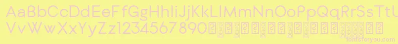 DylangothicRegular Font – Pink Fonts on Yellow Background