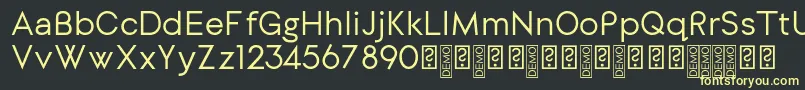 DylangothicRegular Font – Yellow Fonts on Black Background