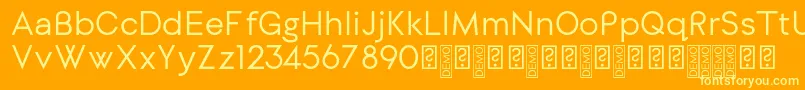 DylangothicRegular Font – Yellow Fonts on Orange Background