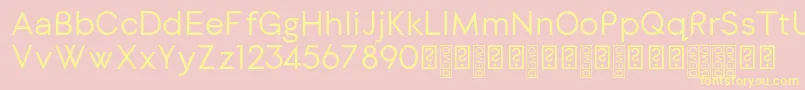 DylangothicRegular Font – Yellow Fonts on Pink Background