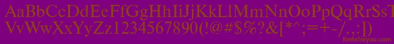 PtNewtonCyrillic-Schriftart – Braune Schriften auf violettem Hintergrund