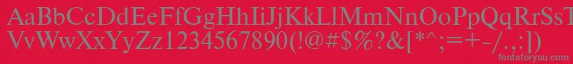 PtNewtonCyrillic-fontti – harmaat kirjasimet punaisella taustalla