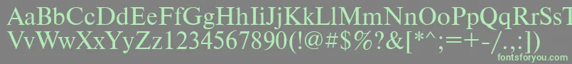 フォントPtNewtonCyrillic – 灰色の背景に緑のフォント