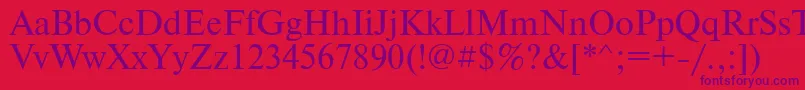 フォントPtNewtonCyrillic – 赤い背景に紫のフォント