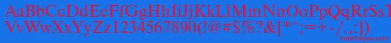 PtNewtonCyrillic-Schriftart – Rote Schriften auf blauem Hintergrund