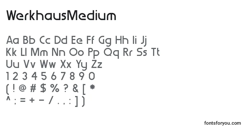 Schriftart WerkhausMedium – Alphabet, Zahlen, spezielle Symbole