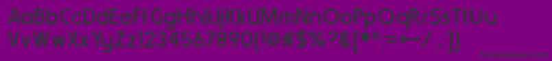 WerkhausMedium-Schriftart – Schwarze Schriften auf violettem Hintergrund