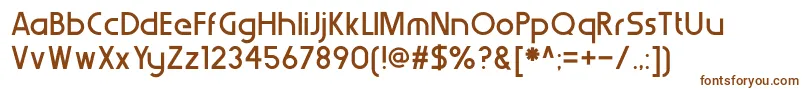 WerkhausMedium-fontti – ruskeat fontit valkoisella taustalla