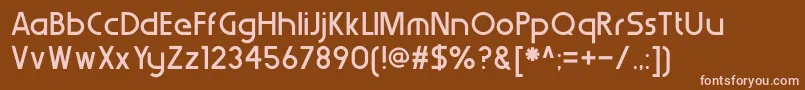 Шрифт WerkhausMedium – розовые шрифты на коричневом фоне