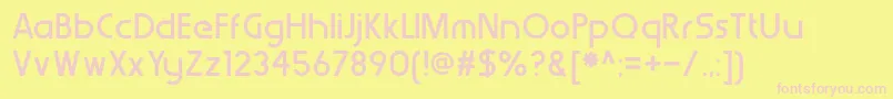 WerkhausMedium Font – Pink Fonts on Yellow Background