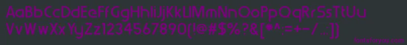 WerkhausMedium-Schriftart – Violette Schriften auf schwarzem Hintergrund