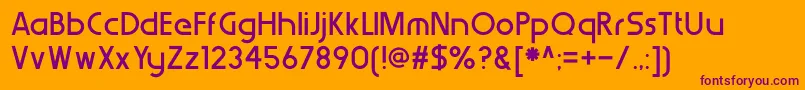 WerkhausMedium Font – Purple Fonts on Orange Background