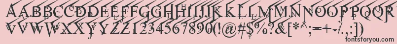 JeanSpliceUprite-Schriftart – Schwarze Schriften auf rosa Hintergrund