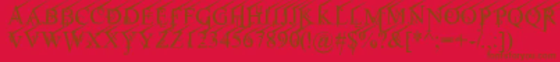 JeanSpliceUprite Font – Brown Fonts on Red Background