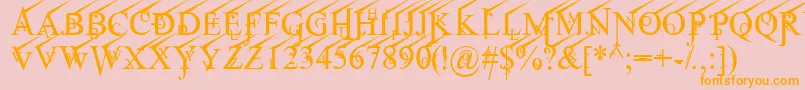 JeanSpliceUprite Font – Orange Fonts on Pink Background