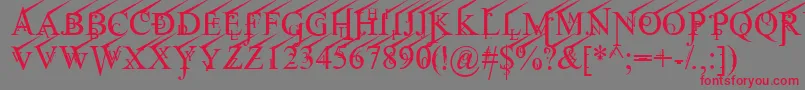 JeanSpliceUprite Font – Red Fonts on Gray Background
