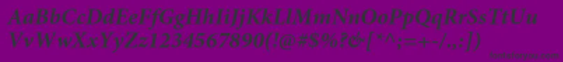 MinionproBoldit Font – Black Fonts on Purple Background