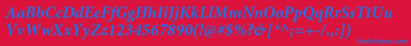 MinionproBoldit Font – Blue Fonts on Red Background