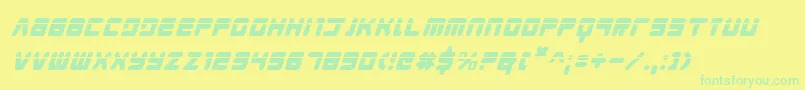 fuente YoungTechsLaserItalic – Fuentes Verdes Sobre Fondo Amarillo
