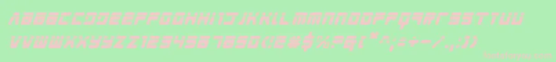 YoungTechsLaserItalic Font – Pink Fonts on Green Background