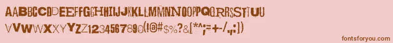 ScizzorwreckHalbfettAlt Font – Brown Fonts on Pink Background