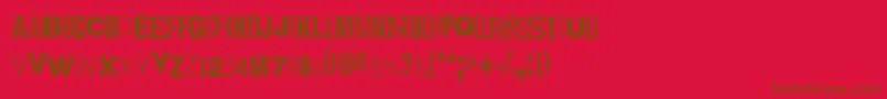 ScizzorwreckHalbfettAlt Font – Brown Fonts on Red Background