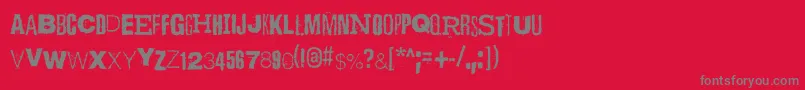 ScizzorwreckHalbfettAlt Font – Gray Fonts on Red Background