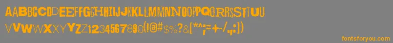 ScizzorwreckHalbfettAlt Font – Orange Fonts on Gray Background