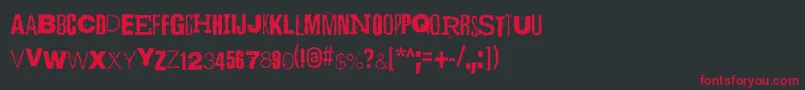 ScizzorwreckHalbfettAlt Font – Red Fonts on Black Background