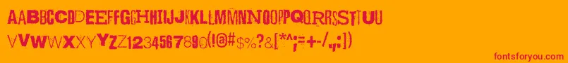 fuente ScizzorwreckHalbfettAlt – Fuentes Rojas Sobre Fondo Naranja